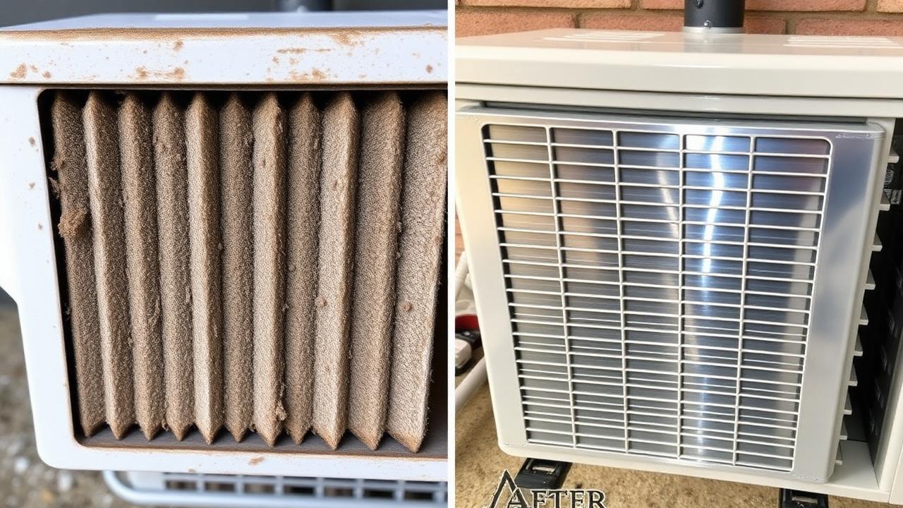 AC cleaning before and after Doha